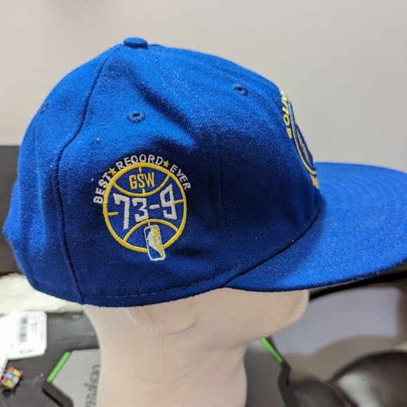 Golden State Warriors NBA Best Record Ever 73-9 New Era Snapback Cap hat - Picture 4 of 7